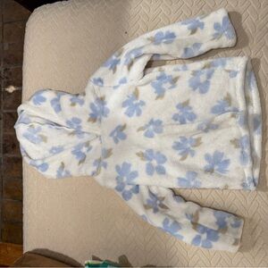 Carter's White and Blue Floral Hoodie